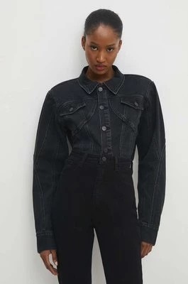 Zdjęcie produktu Answear Lab kurtka jeansowa damska kolor czarny przejściowa