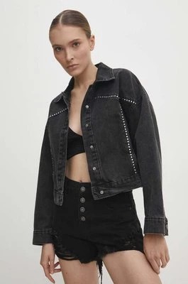 Zdjęcie produktu Answear Lab kurtka jeansowa damska kolor czarny przejściowa oversize