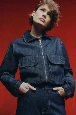Zdjęcie produktu Answear Lab kurtka jeansowa damska kolor granatowy przejściowa
