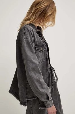 Zdjęcie produktu Answear Lab kurtka jeansowa damska kolor szary przejściowa oversize