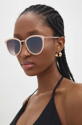 Zdjęcie produktu Answear Lab okulary przeciwsłoneczne damskie kolor beżowy