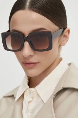 Zdjęcie produktu Answear Lab okulary przeciwsłoneczne damskie kolor bordowy