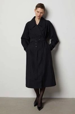 Zdjęcie produktu Answear Lab płaszcz bawełniany kolor czarny przejściowy niezapinany