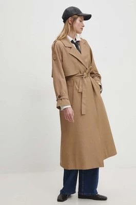 Zdjęcie produktu Answear Lab płaszcz damski kolor brązowy przejściowy