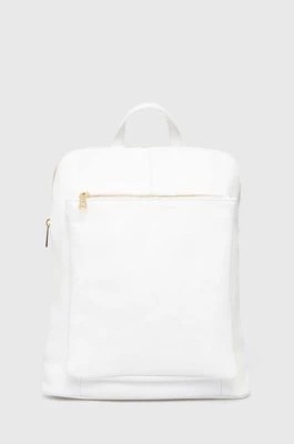 Zdjęcie produktu Answear Lab plecak skórzany damski kolor biały mały gładki