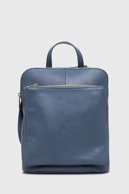Zdjęcie produktu Answear Lab plecak skórzany damski kolor niebieski mały gładki