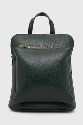 Zdjęcie produktu Answear Lab plecak skórzany damski kolor zielony mały gładki