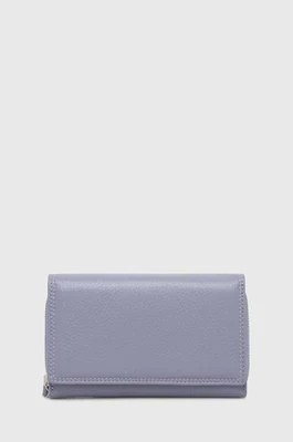 Zdjęcie produktu Answear Lab portfel skórzany damski kolor fioletowy