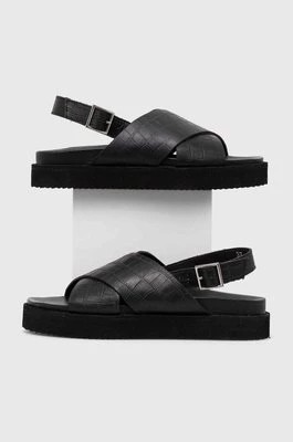 Zdjęcie produktu Answear Lab sandały skórzane damskie kolor czarny na platformie