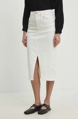 Zdjęcie produktu Answear Lab spódnica jeansowa kolor biały midi prosta