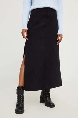 Zdjęcie produktu Answear Lab spódnica jeansowa kolor czarny midi prosta
