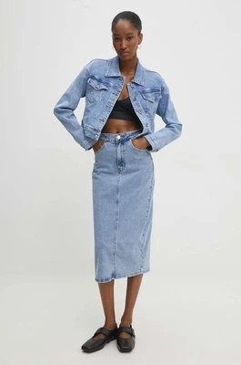 Zdjęcie produktu Answear Lab spódnica jeansowa kolor niebieski midi prosta