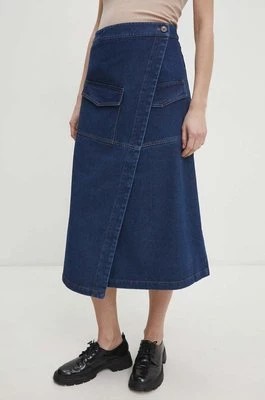 Zdjęcie produktu Answear Lab spódnica jeansowa kolor niebieski midi rozkloszowana