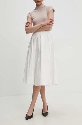 Zdjęcie produktu Answear Lab spódnica kolor biały midi rozkloszowana