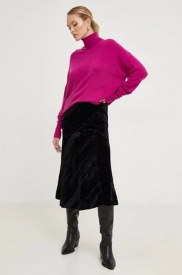 Zdjęcie produktu Answear Lab spódnica kolor czarny midi rozkloszowana