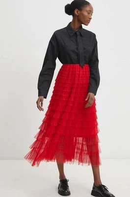 Zdjęcie produktu Answear Lab spódnica kolor czerwony maxi rozkloszowana