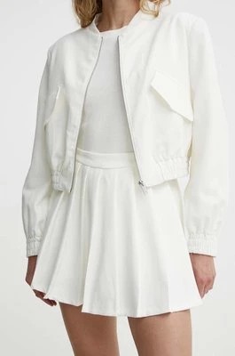 Zdjęcie produktu Answear Lab spódnicospodnie kolor biały gładkie high waist