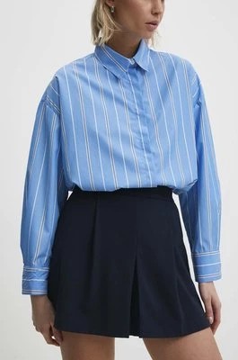 Zdjęcie produktu Answear Lab spódnicospodnie kolor granatowy gładkie high waist