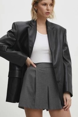 Zdjęcie produktu Answear Lab spódnicospodnie kolor szary gładkie high waist