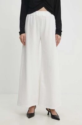 Zdjęcie produktu Answear Lab spodnie damskie kolor biały szerokie high waist