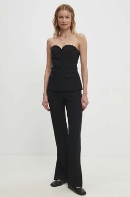 Zdjęcie produktu Answear Lab spodnie damskie kolor czarny proste high waist
