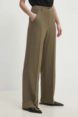 Zdjęcie produktu Answear Lab spodnie damskie kolor zielony szerokie high waist
