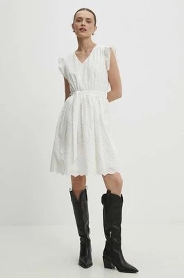 Zdjęcie produktu Answear Lab sukienka bawełniana kolor biały mini rozkloszowana