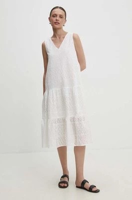 Zdjęcie produktu Answear Lab sukienka bawełniana kolor biały mini rozkloszowana