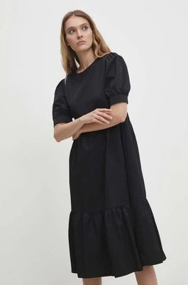 Zdjęcie produktu Answear Lab sukienka bawełniana kolor czarny mini rozkloszowana