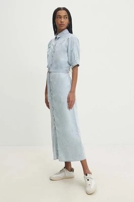 Zdjęcie produktu Answear Lab sukienka bawełniana kolor niebieski maxi prosta