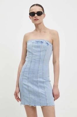 Zdjęcie produktu Answear Lab sukienka jeansowa kolor niebieski mini dopasowana