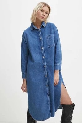 Zdjęcie produktu Answear Lab sukienka jeansowa kolor niebieski mini oversize