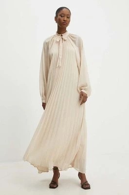 Zdjęcie produktu Answear Lab sukienka kolor beżowy maxi rozkloszowana