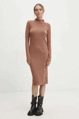 Zdjęcie produktu Answear Lab sukienka kolor brązowy mini dopasowana