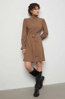 Zdjęcie produktu Answear Lab sukienka kolor brązowy mini prosta