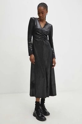 Zdjęcie produktu Answear Lab sukienka kolor czarny midi rozkloszowana