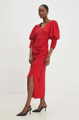 Zdjęcie produktu Answear Lab sukienka kolor czerwony maxi prosta
