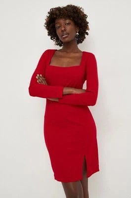 Zdjęcie produktu Answear Lab sukienka kolor czerwony mini dopasowana