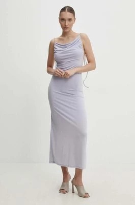 Zdjęcie produktu Answear Lab sukienka kolor fioletowy maxi dopasowana