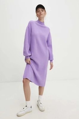 Zdjęcie produktu Answear Lab sukienka kolor fioletowy mini oversize