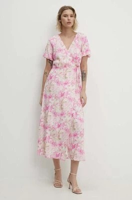 Zdjęcie produktu Answear Lab sukienka kolor różowy maxi rozkloszowana