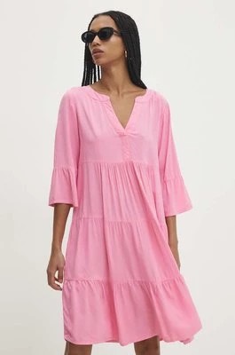 Zdjęcie produktu Answear Lab sukienka kolor różowy mini prosta