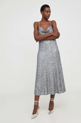Zdjęcie produktu Answear Lab sukienka kolor srebrny midi prosta