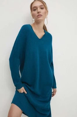 Zdjęcie produktu Answear Lab sukienka kolor turkusowy mini oversize