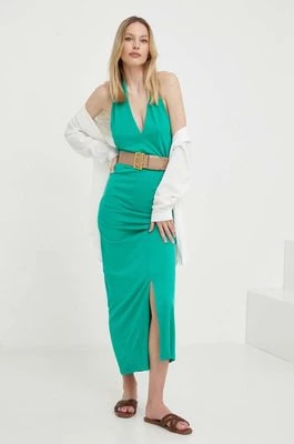 Zdjęcie produktu Answear Lab sukienka kolor zielony maxi prosta