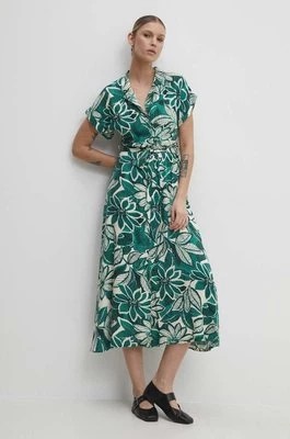Zdjęcie produktu Answear Lab sukienka kolor zielony maxi rozkloszowana