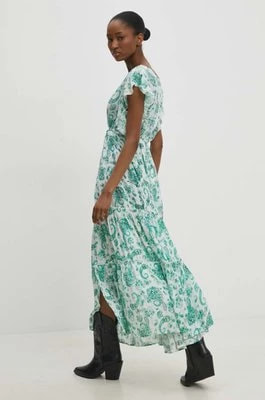 Zdjęcie produktu Answear Lab sukienka kolor zielony maxi rozkloszowana
