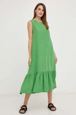 Zdjęcie produktu Answear Lab sukienka kolor zielony midi prosta