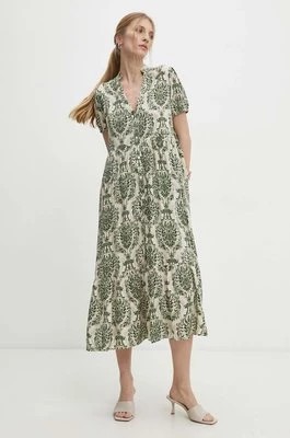 Zdjęcie produktu Answear Lab sukienka kolor zielony midi rozkloszowana