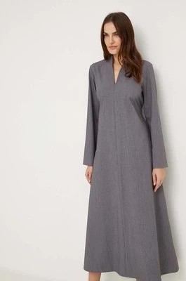 Zdjęcie produktu Answear Lab sukienka z wełną kolor szary maxi oversize